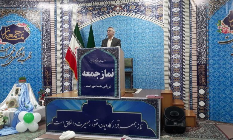 سخنرانی مدیرعامل شرکت توزیع نیروی برق استان اردبیل پیش از اقامه نمازجمعه خلخال