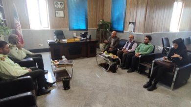 دیدار مدیر توزیع برق شهرستان نظرآباد با فرمانده انتظامی